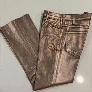 MOTHER Metallic Gold Jeans